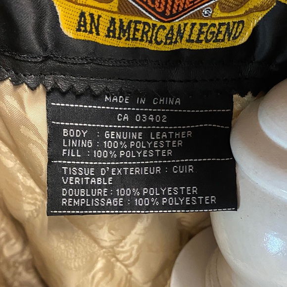 Harley-Davidson size large Brown Leather Bomber Jacket Riding Gear Lady Rider - Picture 14 of 16